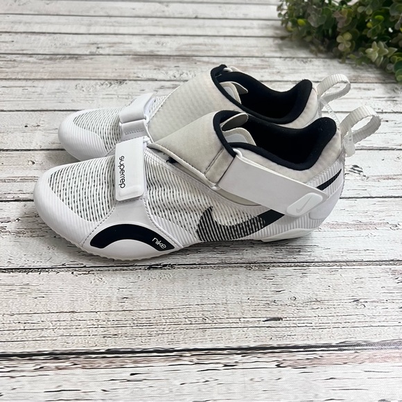 Nike SuperRep Indoor Cycling Spinning Shoes White Black Size 7 - Picture 6 of 16
